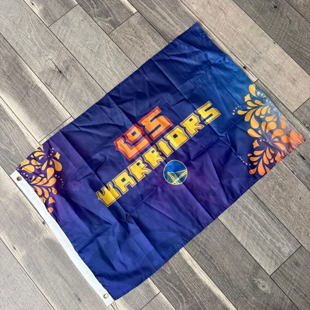 Golden State Warriors Los Warriors NBA Hispanic Heritage Night Flag Purple 23x35